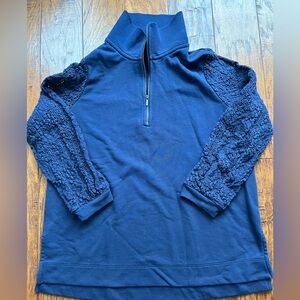 Soft Surroundings Navy Knit Top